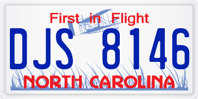 NC license plate DJS8146