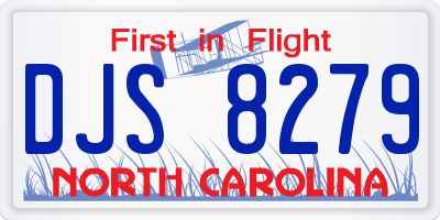 NC license plate DJS8279