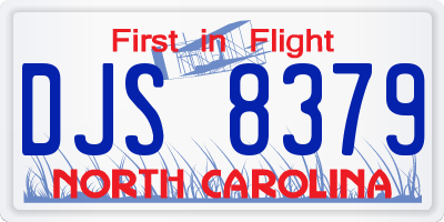 NC license plate DJS8379
