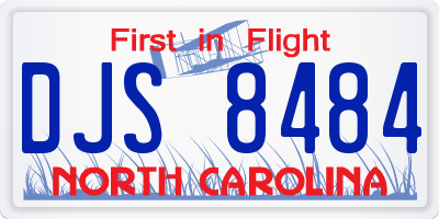 NC license plate DJS8484