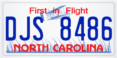 NC license plate DJS8486