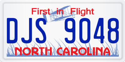 NC license plate DJS9048