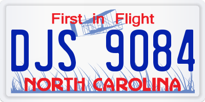 NC license plate DJS9084
