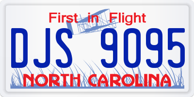 NC license plate DJS9095