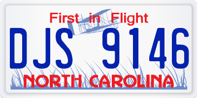 NC license plate DJS9146