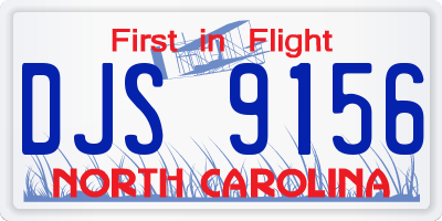 NC license plate DJS9156