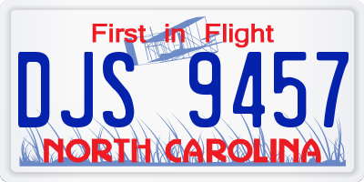 NC license plate DJS9457