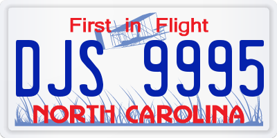 NC license plate DJS9995