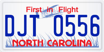 NC license plate DJT0556