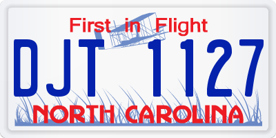 NC license plate DJT1127