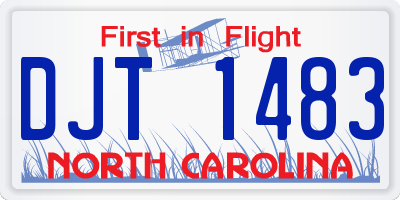 NC license plate DJT1483