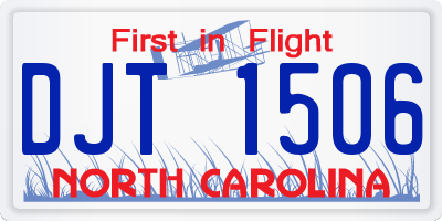 NC license plate DJT1506
