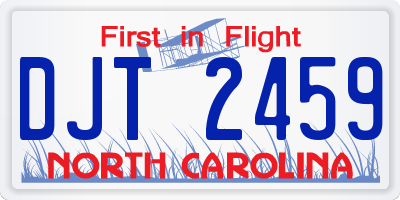 NC license plate DJT2459
