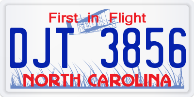 NC license plate DJT3856