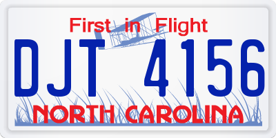 NC license plate DJT4156