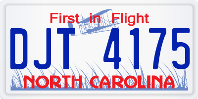 NC license plate DJT4175