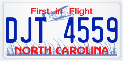 NC license plate DJT4559
