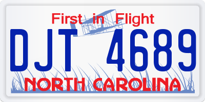 NC license plate DJT4689