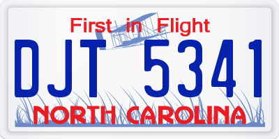 NC license plate DJT5341