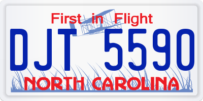 NC license plate DJT5590