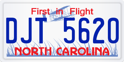 NC license plate DJT5620