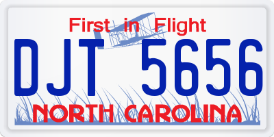 NC license plate DJT5656
