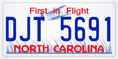 NC license plate DJT5691