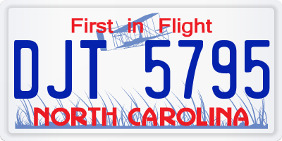 NC license plate DJT5795