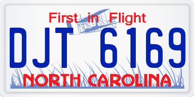 NC license plate DJT6169