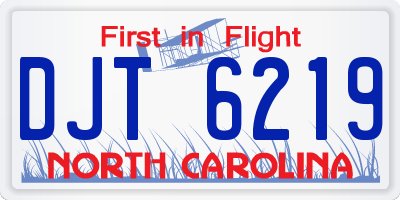 NC license plate DJT6219