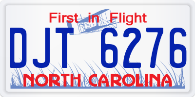 NC license plate DJT6276