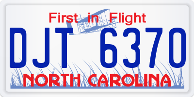 NC license plate DJT6370