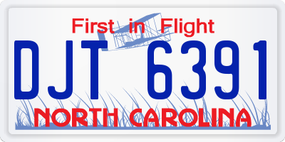 NC license plate DJT6391