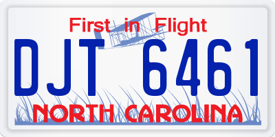 NC license plate DJT6461