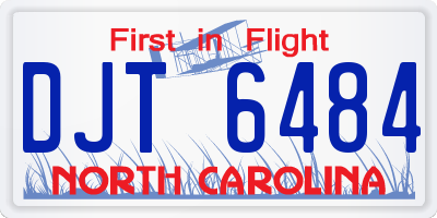 NC license plate DJT6484