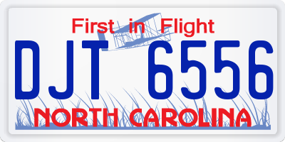 NC license plate DJT6556