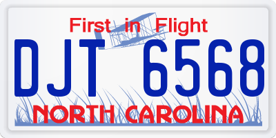 NC license plate DJT6568