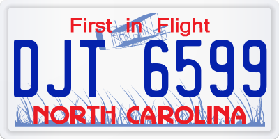 NC license plate DJT6599