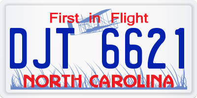 NC license plate DJT6621