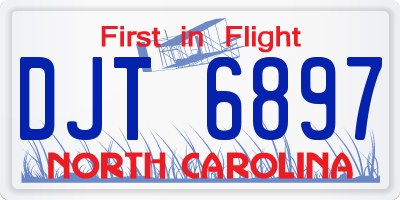 NC license plate DJT6897