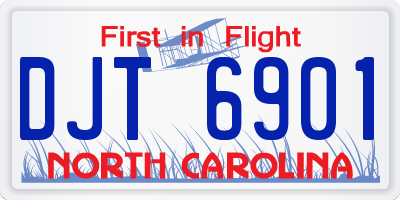 NC license plate DJT6901