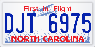 NC license plate DJT6975