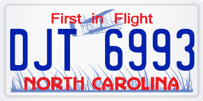 NC license plate DJT6993