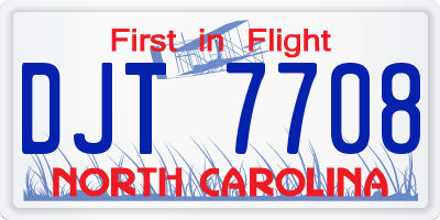 NC license plate DJT7708