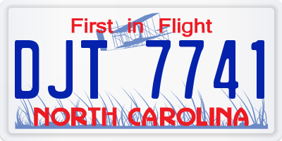 NC license plate DJT7741