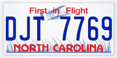 NC license plate DJT7769