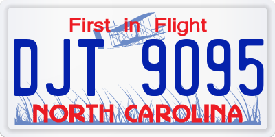 NC license plate DJT9095