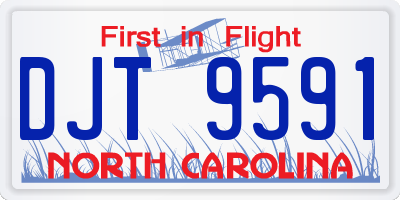 NC license plate DJT9591