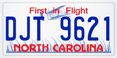 NC license plate DJT9621