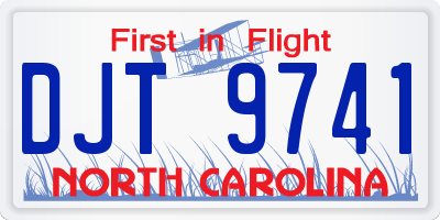 NC license plate DJT9741